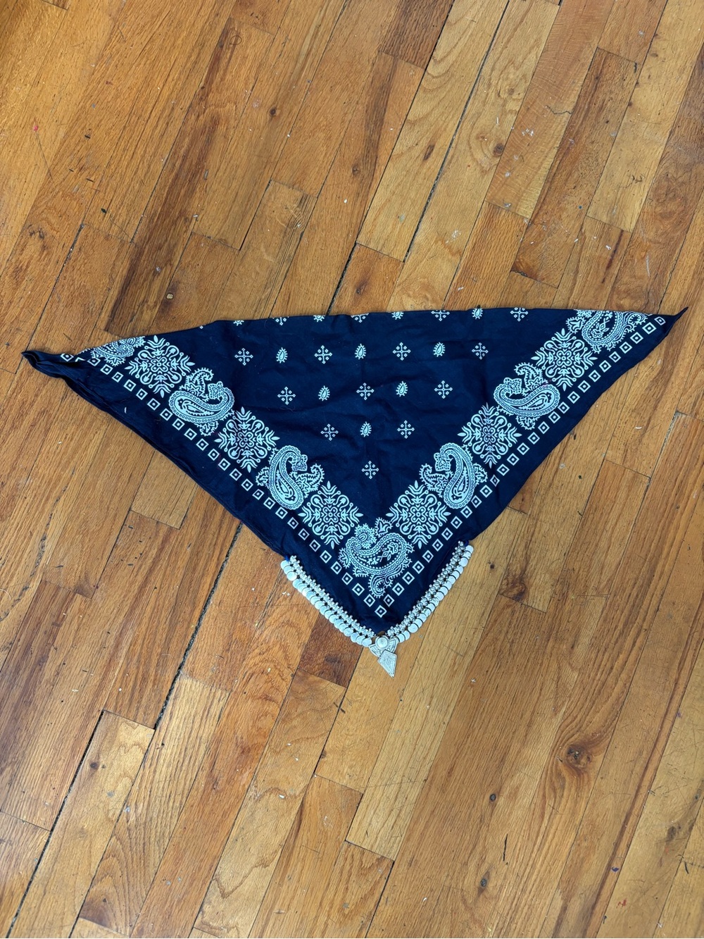 Free People Boho Silver Coin Statement Bandana - Picture 5 of 5